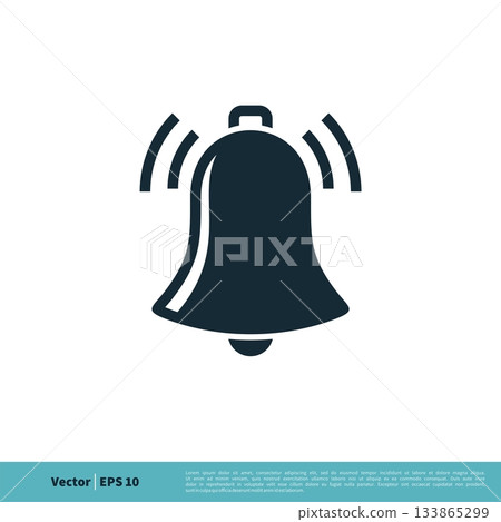 Bell Notification Icon Vector Logo Template Illustration Design. Vector EPS 10. 133865299