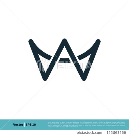 Letter W Crown Shape Icon Vector Logo Template Illustration Design. Vector EPS 10. 133865366