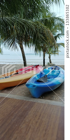 Jepara, Indonesia - November 18 2025: Boat at Beach 133865382