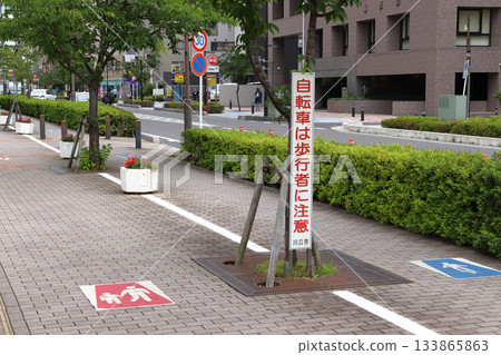 自行車與行人分離步道(埼玉縣川口市) 自行車與行人分離步道(埼玉縣川口市) 133865863