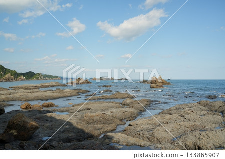 Blue sea and sky seen from the coast Blue sea and sky seen from the coast 133865907