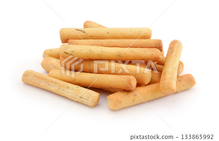 Bread sticks isolated on white. Bread sticks isolated on white. 133865992