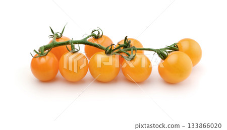 Ripe cherry tomatoes isolated on white. Ripe cherry tomatoes isolated on white. 133866020