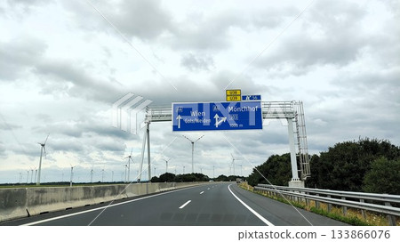 Budapest, Hungary - July 26 2023: Hungary Toll Road Heading towards Austria 133866076