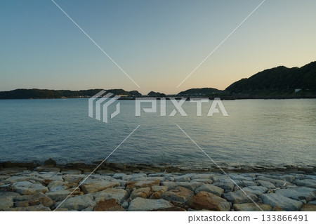 Calm sea at sunset 133866491