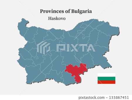 Vector map of Bulgaria - Haskovo Province 133867451