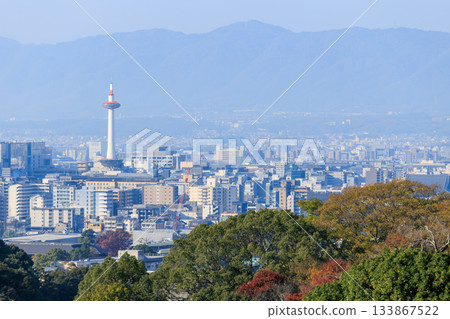 京都秋葉與城市景觀，京都站附近 133867522