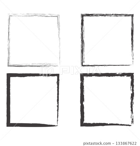Distressed frames collection. Grunge border shapes. Ink stroke elements. Vector illustration set. Distressed frames collection. Grunge border shapes. Ink stroke elements. Vector illustration set. 133867622