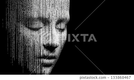 Cyber security, hacker, or cybernetic organism concept Cyber security, hacker, or cybernetic organism concept 133868467