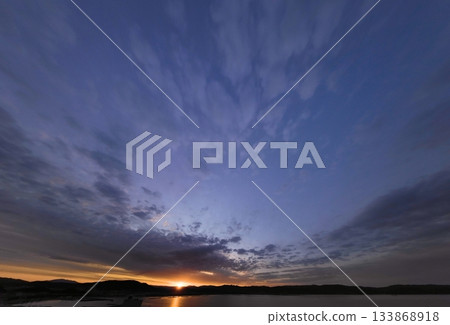 Morning sky with various clouds covering the sky, winter, ultra-wide angle, sky-focused, 250212am Morning sky with various clouds covering the sky, winter, ultra-wide angle, sky-focused, 250212am 133868918