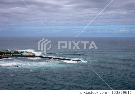 Wild coast of Atlantic ocean, North Tenerife, Spain 133869615