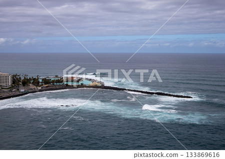 Wild coast of Atlantic ocean, North Tenerife, Spain 133869616