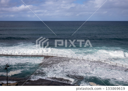 Wild coast of Atlantic ocean, North Tenerife, Spain 133869619