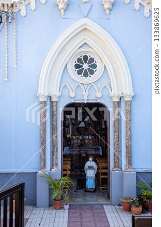 Small blue church, Tenerife, Santa Cruz, Spain Small blue church, Tenerife, Santa Cruz, Spain 133869625