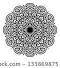 Mandala coloring page pattern art, floral doodle mandala for coloring pages interior 133869875