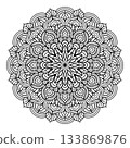 Mandala coloring page pattern art, floral doodle mandala for coloring pages interior 133869876