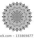 Mandala coloring page pattern art, floral doodle mandala for coloring pages interior 133869877