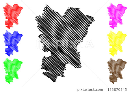 Shravasti district (Uttar Pradesh State, Republic of India) map vector illustration, scribble sketch Shravasti map Shravasti district (Uttar Pradesh State, Republic of India) map vector illustration, scribble sketch Shravasti map 133870345