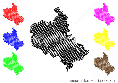 Solan district (Himachal Pradesh State, Republic of India) map vector illustration, scribble sketch Solan map Solan district (Himachal Pradesh State, Republic of India) map vector illustration, scribble sketch Solan map 133870714