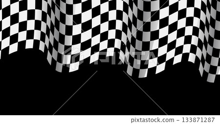 Flag race finish background. Rally checkerboard pattern design. Formula f1 auto motocross winner Flag race finish background. Rally checkerboard pattern design. Formula f1 auto motocross winner 133871287
