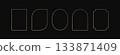 Golden frame border luxury line vector design. Gold frame modern shape background luxury box elegant 133871409