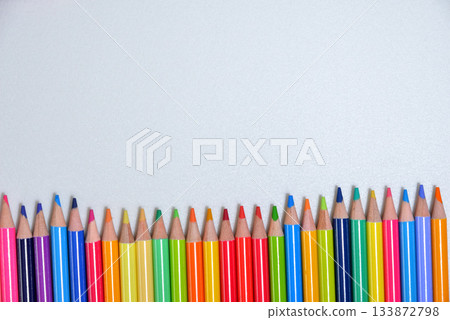 Colorful colored pencils with copy space Colorful colored pencils with copy space 133872798