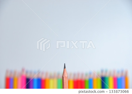 Business pencil colored pencil image of an outcast Business pencil colored pencil image of an outcast 133873066