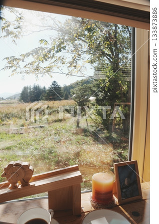 The view from a cafe window in Hokkaido The view from a cafe window in Hokkaido 133873886