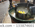 Toy duck in the hot spring town 133874601