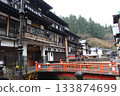 Old townscape of the hot spring town 133874699