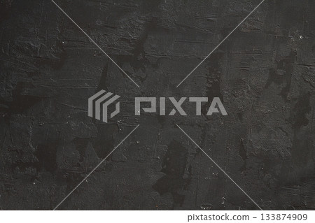 Beautiful background texture of rain water drops on grey black metal surface. 133874909