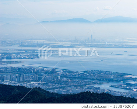 View of Kobe city and Osaka Bay from Mount Rokko View of Kobe city and Osaka Bay from Mount Rokko 133876207