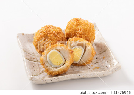 Quail egg minced meat cutlet Quail egg minced meat cutlet 133876946