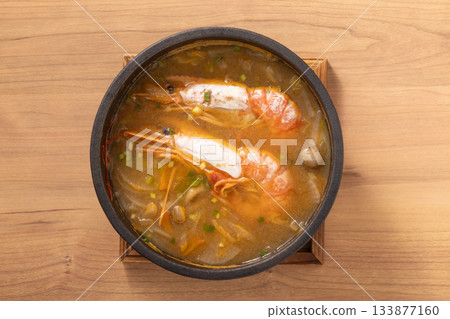 Red shrimp seafood soup (gochujang miso flavor) Red shrimp seafood soup (gochujang miso flavor) 133877160