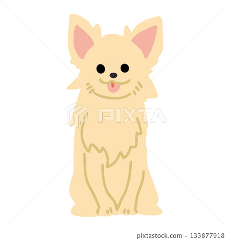 吉娃娃犬手繪插圖 133877918