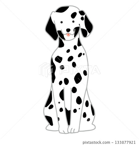 手繪達爾馬提亞犬插圖 手繪達爾馬提亞犬插圖 133877921