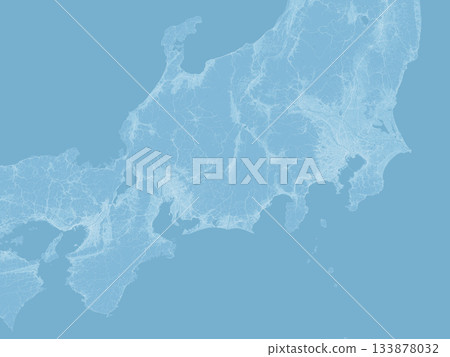 A light blue satellite photo-style illustration centered on Japan's three largest cities 133878032