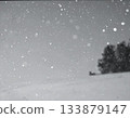 Simple background material of snowy scenery 133879147
