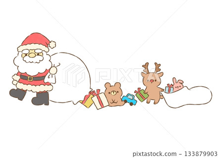 Santa Claus and his reindeer Santa Claus and his reindeer 133879903