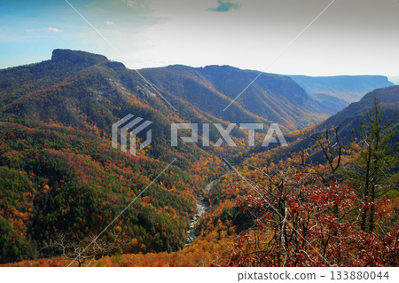 Linville Gorge in Autumn, North Carolina 133880044