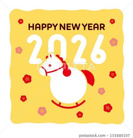 Cute and heartwarming 2026 (horse) New Year's card for Instagram Cute and heartwarming 2026 (horse) New Year's card for Instagram 133880107