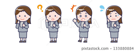 A female "office worker" using a smartphone A female "office worker" using a smartphone 133880884