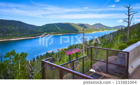 Navajo Lake Scenic Viewpoint Blue Water and Forest Dixie National Forest Utah 133881004