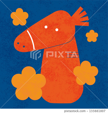 A unique 2026 (horse) New Year's card featuring a carrot-shaped horse for Instagram A unique 2026 (horse) New Year's card featuring a carrot-shaped horse for Instagram 133881807