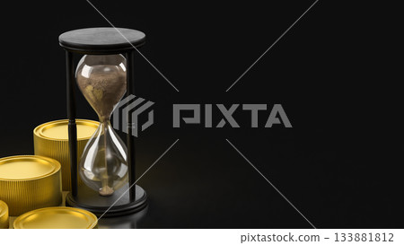 Financial Time Value Wealth Growth Concept 3d rendering. Financial Time Value Wealth Growth Concept 3d rendering. 133881812