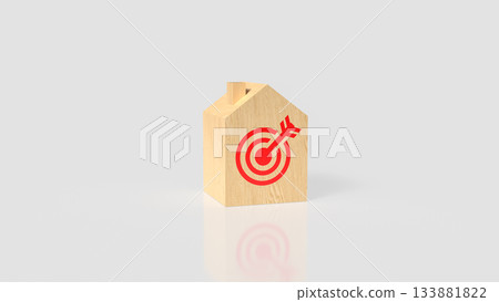 Real Estate Target Goal Investment Concept 3d render. 133881822