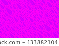 An image of irregular, low-visibility purple water droplets falling on a flashy fluorescent passion pink background. 133882104