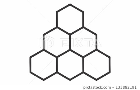 Minimalist honeycomb hexagon pattern illustration Minimalist honeycomb hexagon pattern illustration 133882191