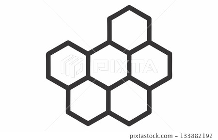 Minimalist honeycomb hexagon pattern illustration Minimalist honeycomb hexagon pattern illustration 133882192