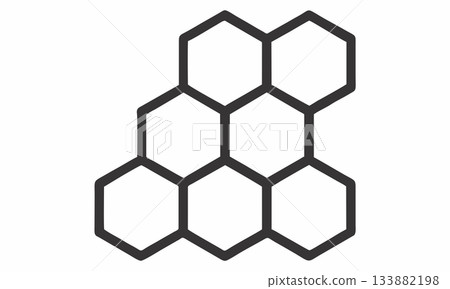 Minimalist honeycomb hexagon pattern illustration Minimalist honeycomb hexagon pattern illustration 133882198